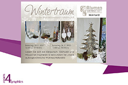 Konzeption & Design Postkarte für Blumenwerkstatt Meinhardt